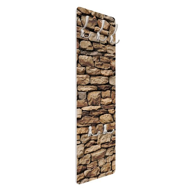 Cabides de parede em marrom American Stone Wall