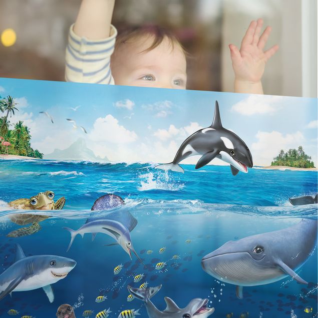 Péliculas para janelas Underwater World With Animals