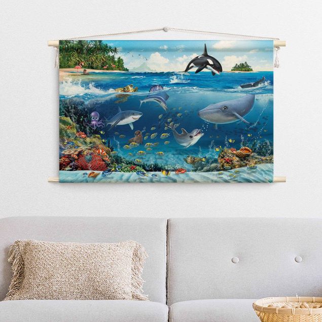 Tapeçaria de parede da natureza Animal Club International - Underwater World With Animals
