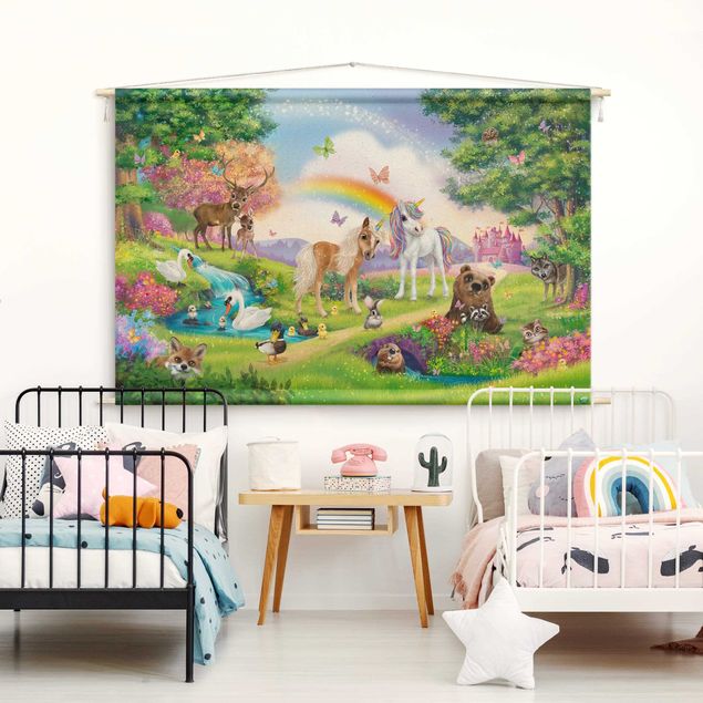 decoração para quartos infantis Animal Club International - Magical Forest With Unicorn