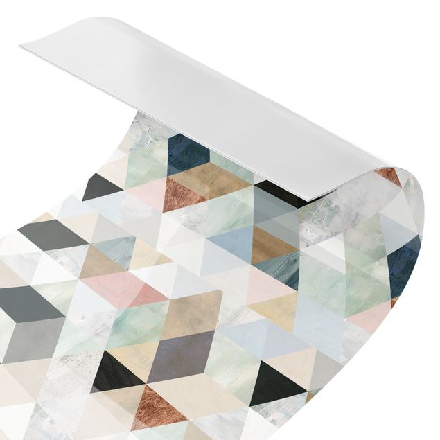 Backsplash de cozinha Watercolour Mosaic With Triangles III