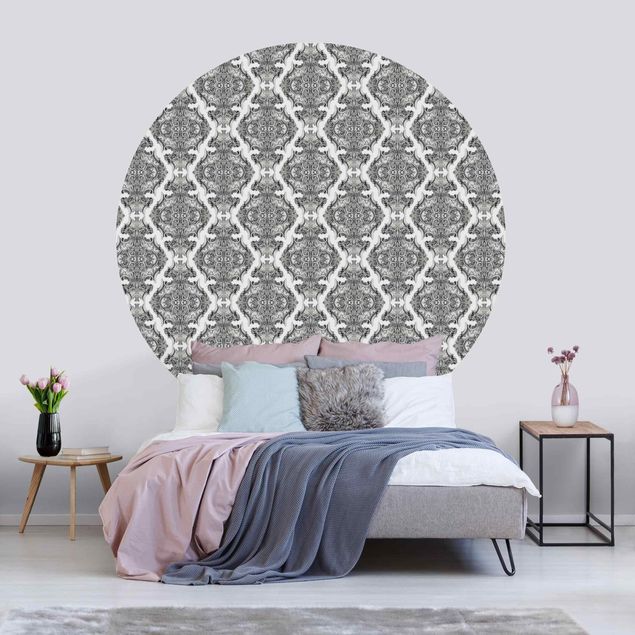decoraçao para parede de cozinha Watercolour Baroque Pattern In Grey