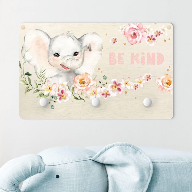 decoração quarto bebé Watercolour Elephant - Be Kind