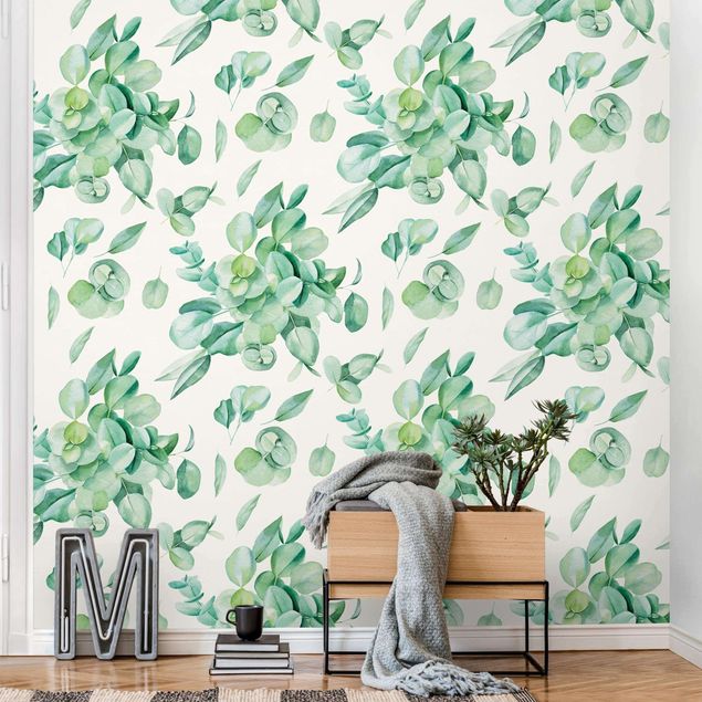 decoraçao cozinha Watercolour Eucalyptus Bouquet Pattern