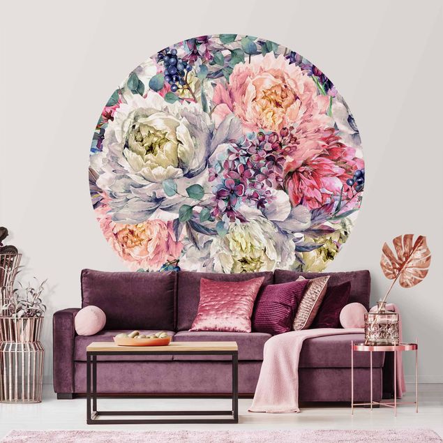 decoraçao para parede de cozinha Watercolour Floral Bouquet