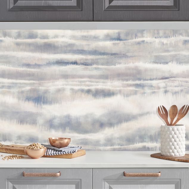 painel anti salpicos cozinha Watercolour Fog Stripes