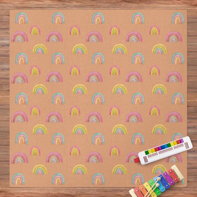 decoração quarto bebé Watercolour Rainbow