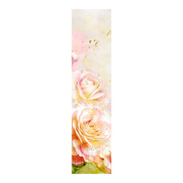 Painéis deslizantes flores Watercolour Rose Composition