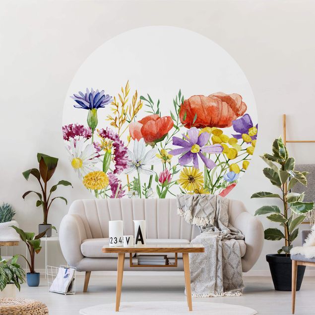 papel parede de flor Watercolour Flowers