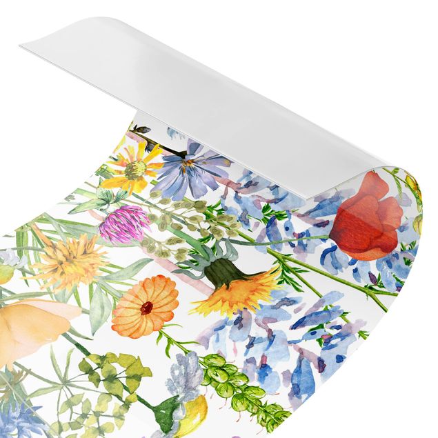 películas adesivas Watercolour Flower Meadow