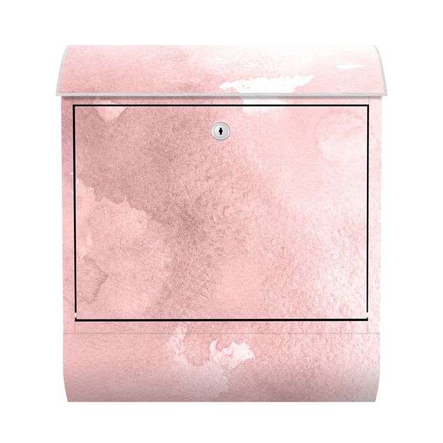 caixas de correio exteriores Watercolour Pink Cotton Candy