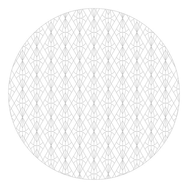 papel de parede moderno Art Deco Diamond Pattern In Grey XXL