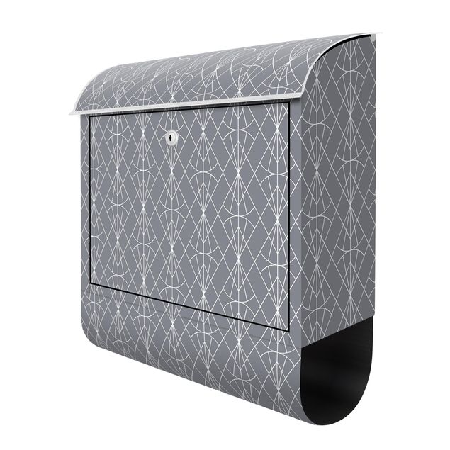 caixas de correio Art Deco Diamond Pattern In Front Of Gray XXL