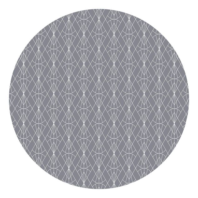 papel de parede moderno Art Deco Diamond Pattern In Front Of Grey XXL