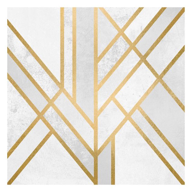 Quadros de Elisabeth Fredriksson Art Deco Geometry White Gold