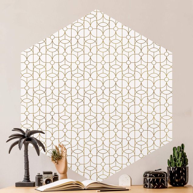 decoraçao para parede de cozinha Art Deco Butterfly Line Pattern XXL