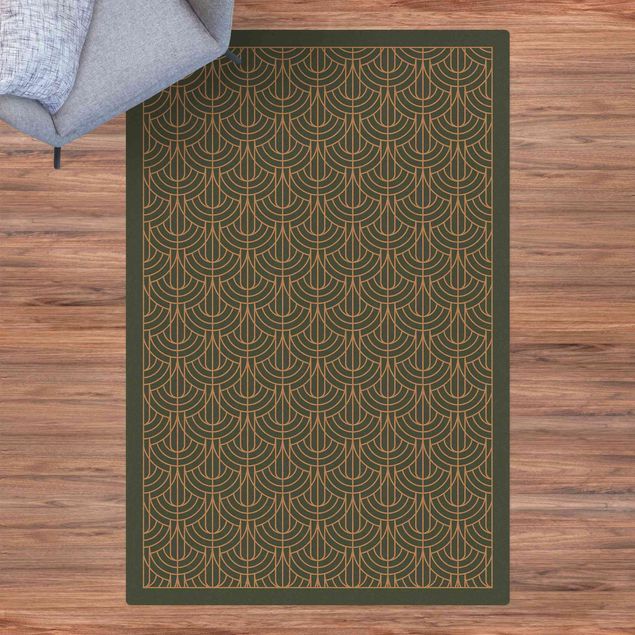 carpete vintage Art Deco Drape Pattern With Frame