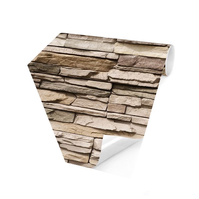 Papel de parede padrões Asian Stonewall - Stone Wall From Large Light Coloured Stones