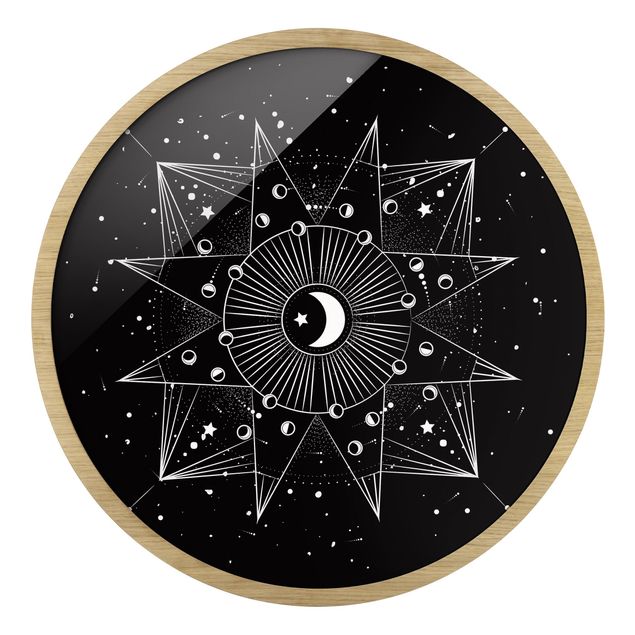 Quadros decorativos Astrology Moon Magic Black