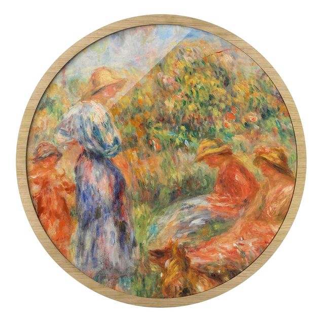 Quadros retratos Auguste Renoir - Three Women And Child In A Landscape
