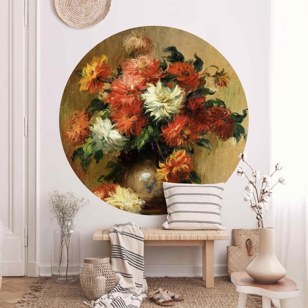 decoraçao cozinha Auguste Renoir - Still Life with Dahlias