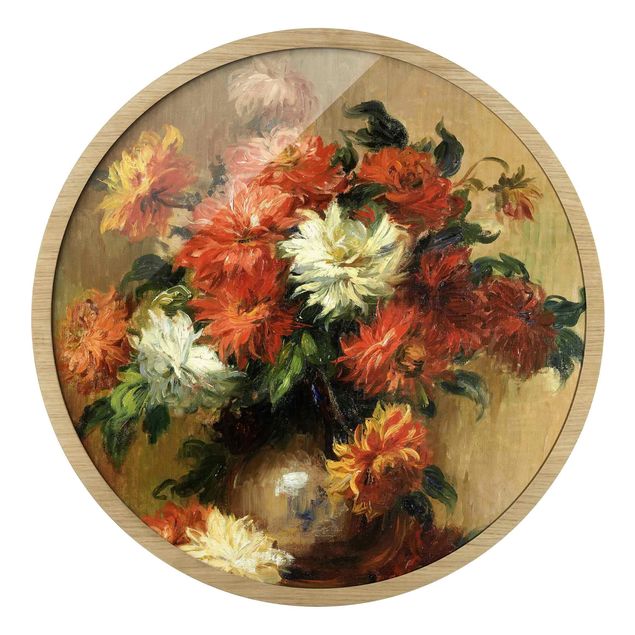 Quadros florais Auguste Renoir - Still Life With Dahlias