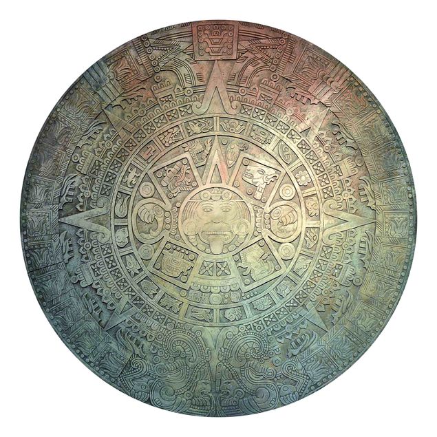 papel de parede moderno para sala Aztec Ornamentation In A Circle