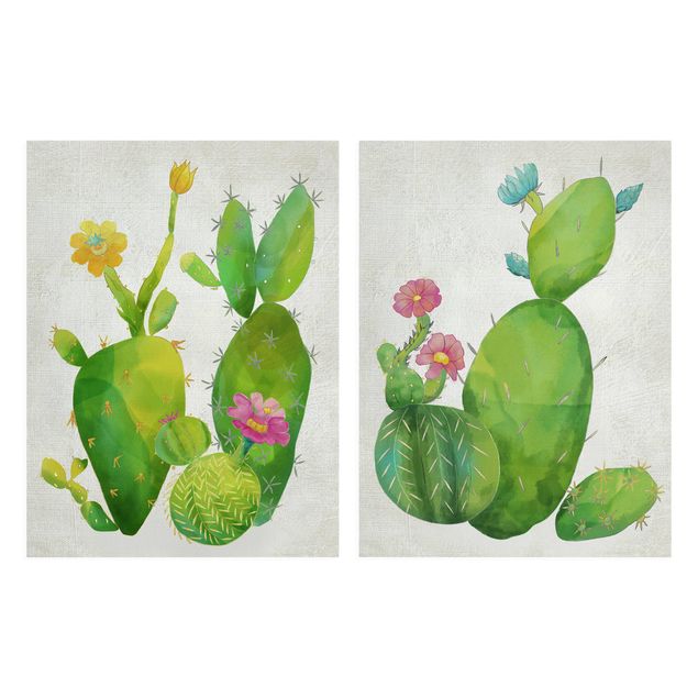 quadros para parede Cactus Family Set II