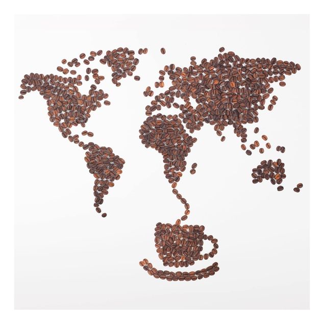 Painel anti-salpicos de cozinha Coffee around the world