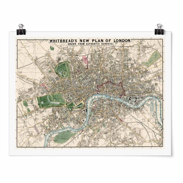 Posters vintage Vintage Map London
