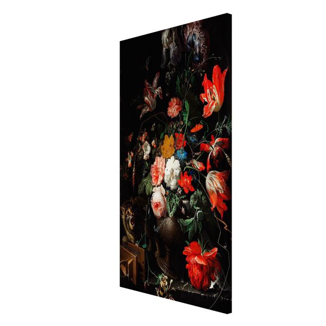 Quadros barrocos Abraham Mignon - The Overturned Bouquet