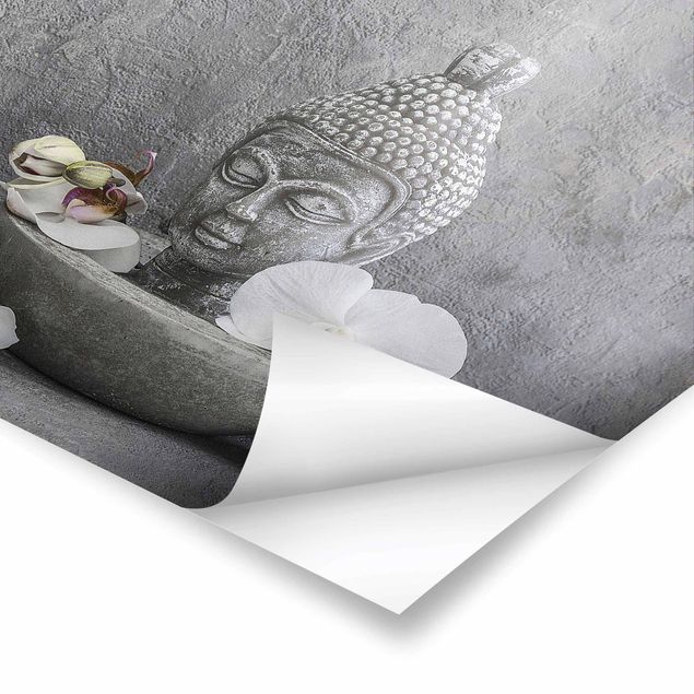 Quadros de Andrea Haase Zen Buddha, Orchid And Stone