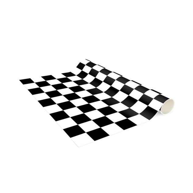 Tapete xadrez Geometrical Pattern Chessboard Black And White