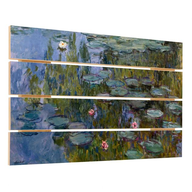 Quadros em madeira paisagens Claude Monet - Water Lilies (Nympheas)