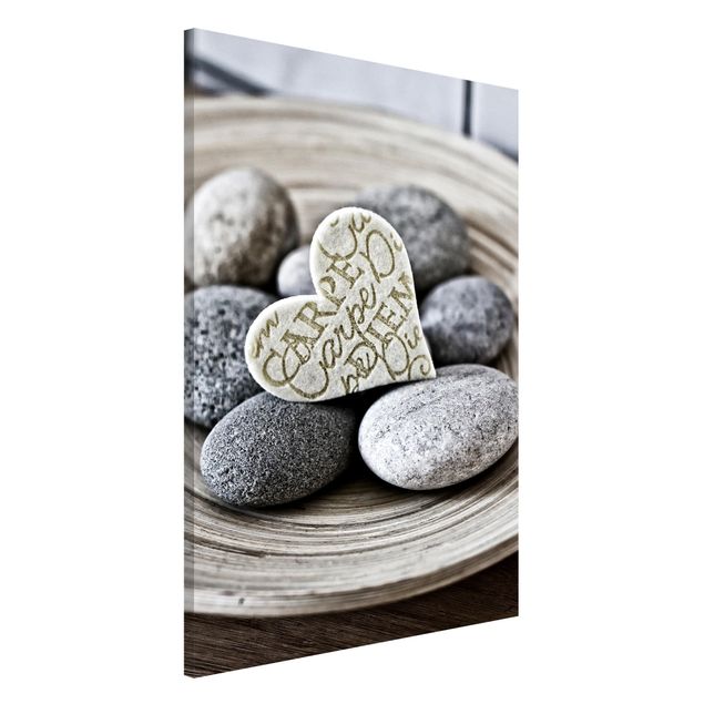 decoraçoes cozinha Carpe Diem Heart With Stones