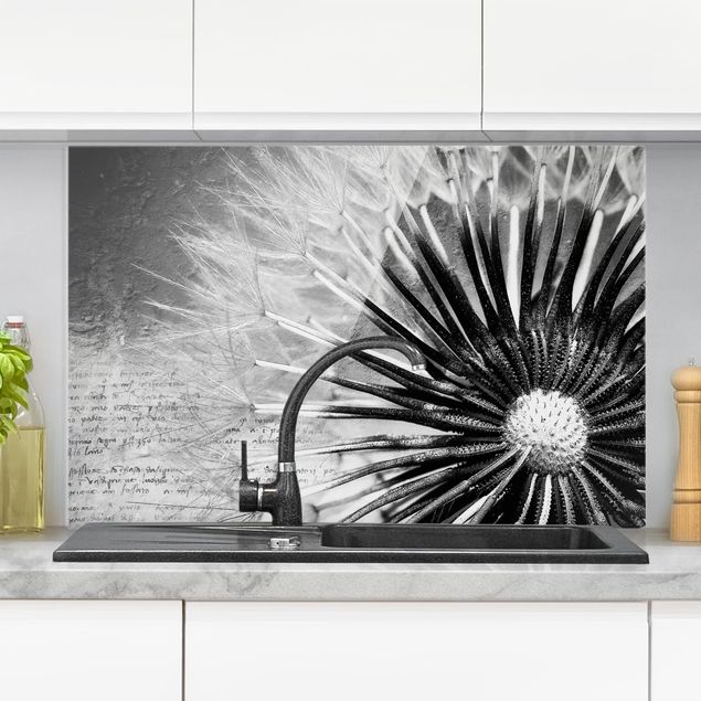 decoraçao para parede de cozinha Dandelion Black & White