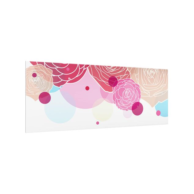 Painel antisalpicos Roses And Bubbles