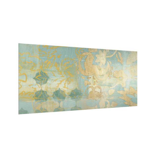 Painel antisalpicos Moroccan Collage In Gold And Turquoise II
