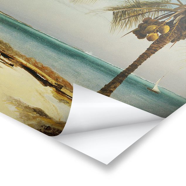 Posters quadros famosos Albert Bierstadt - Tropical Coast