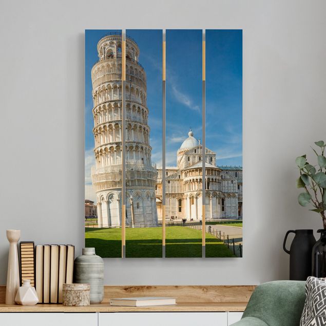 decoraçao para parede de cozinha The Leaning Tower of Pisa