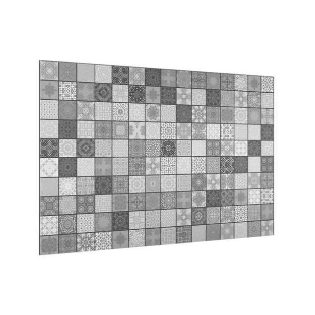 painel anti salpicos cozinha Grey Mediterranian Tiles With Dark Joints