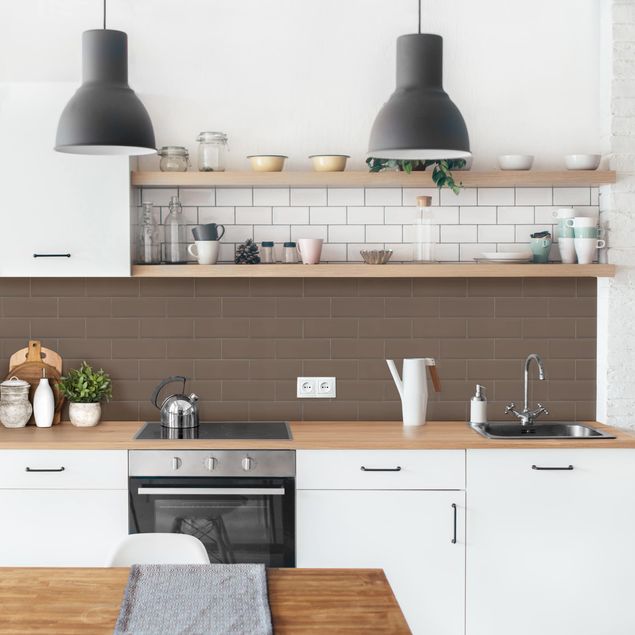 Backsplash de cozinha imitação azulejos Ceramic Tiles Grey Brown