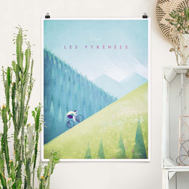decoraçao para parede de cozinha Travel Poster - The Pyrenees