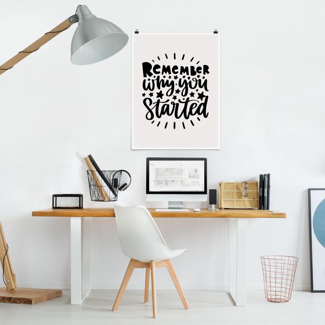 Posters frases Remember Why You Started