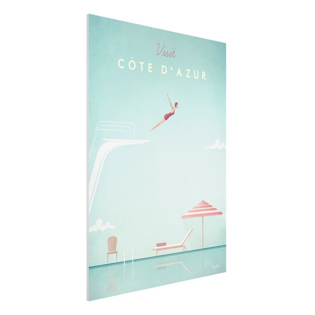 decoraçao para parede de cozinha Travel Poster - Côte D'Azur