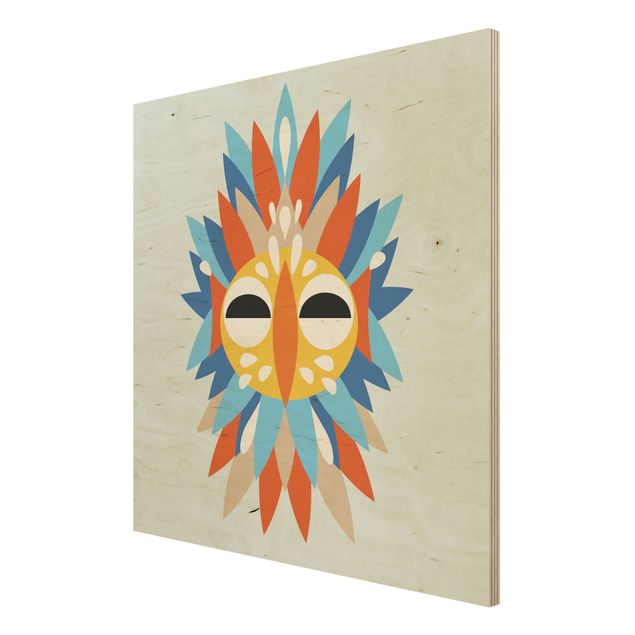 decoração quadros Collage Ethnic Mask - Parrot