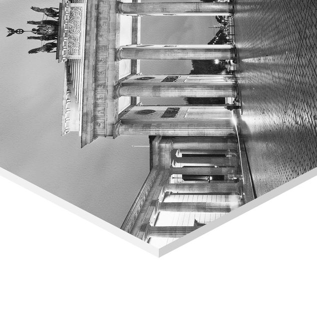 Quadros hexagonais Illuminated Brandenburg Gate II