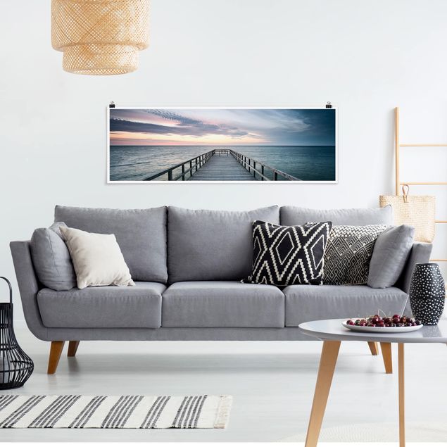 quadros de paisagens Landing Bridge Boardwalk
