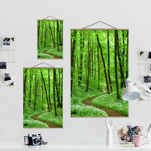 quadro decorativo verde Romantic Forest Track