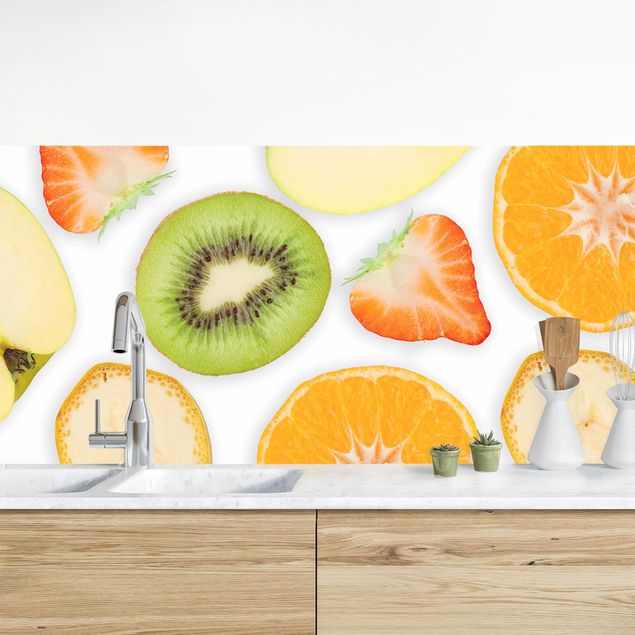 decoraçao para parede de cozinha Colourful Fruit Mix